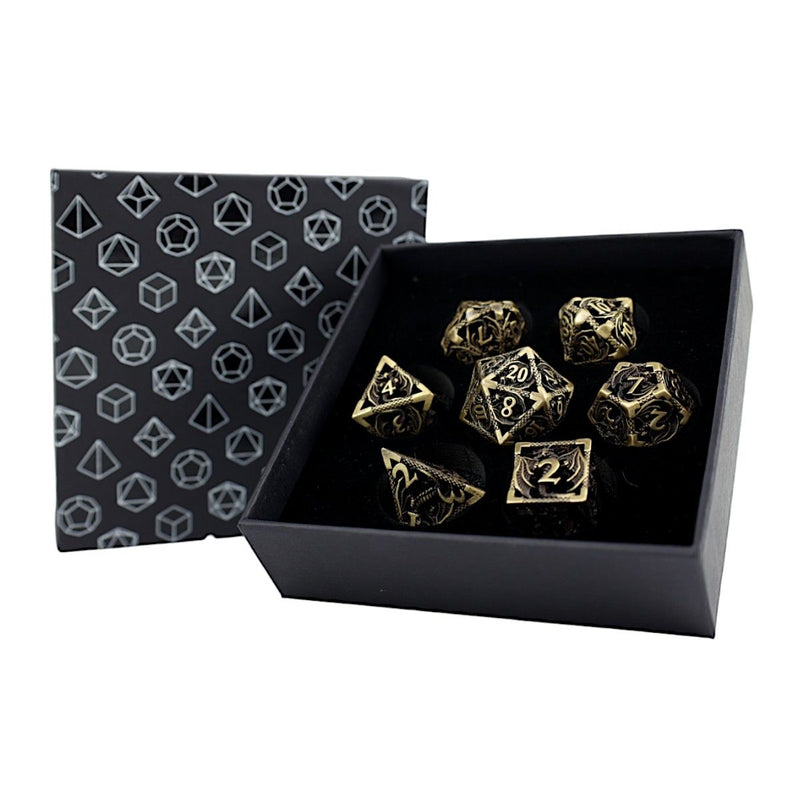 LPG Dice RPG Set Hollow Dragon - Tarnished Gold