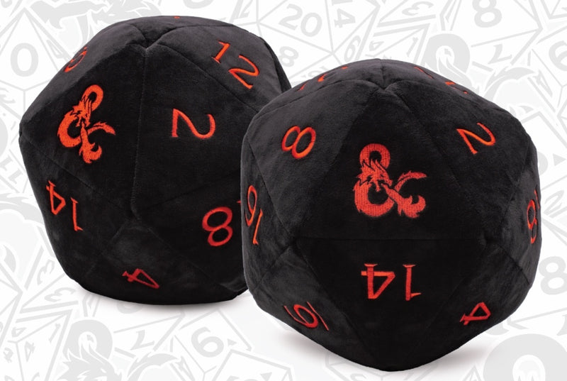 Ultra Pro: D&D Jumbo D20 Dice Plush Black and Red