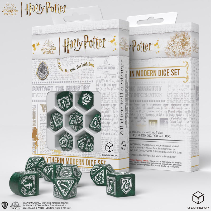 Q Workshop Harry Potter Slytherin Green Dice Set
