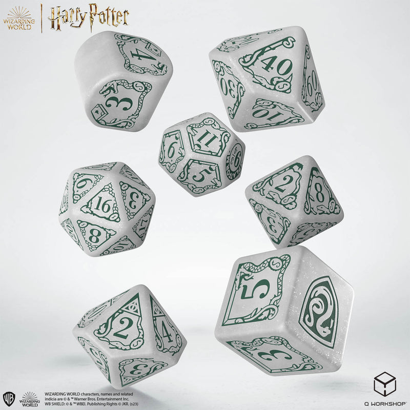 Q Workshop Harry Potter Slytherin White Dice Set