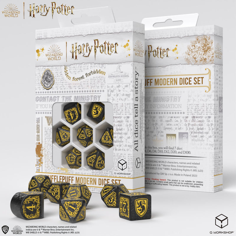 Q Workshop Harry Potter Hufflepuff Black Dice Set