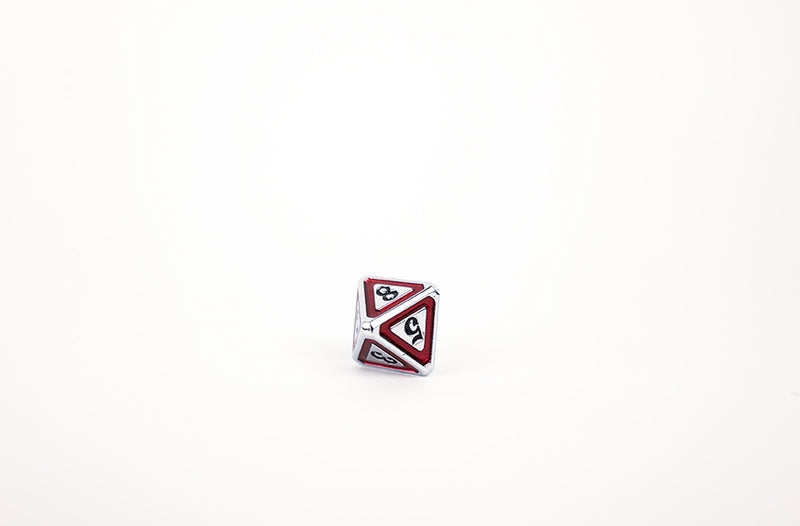 LPG Dice Set - Metal RPG Concentric Black/Red/Silver