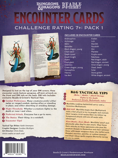 Beadle & Grimm's Encounter Cards - Challenge Rating 7+: Pack 1