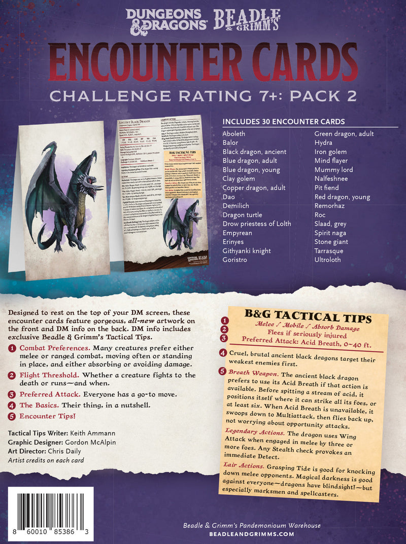 Beadle & Grimm's Encounter Cards - Challenge Rating 7+: Pack 2