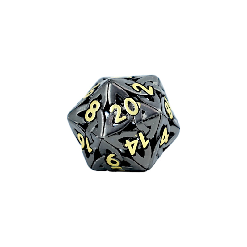 LPG Dice RPG Set Hollow Celtic - Black and Gold