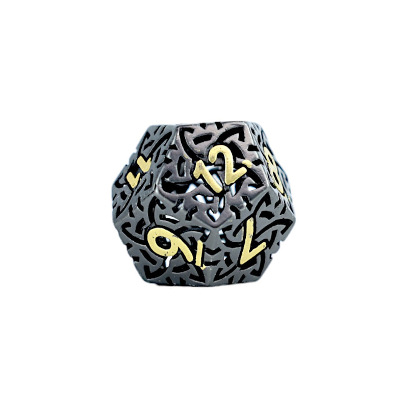 LPG Dice RPG Set Hollow Celtic - Black and Gold