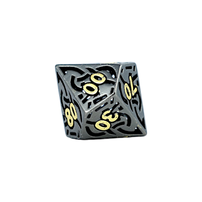 LPG Dice RPG Set Hollow Celtic - Black and Gold