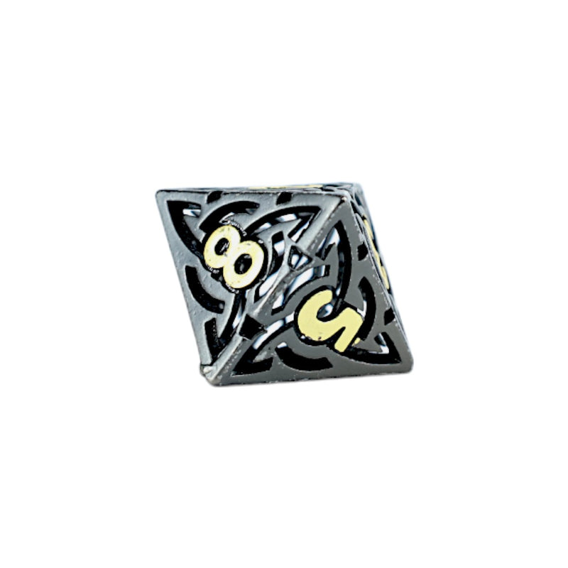 LPG Dice RPG Set Hollow Celtic - Black and Gold