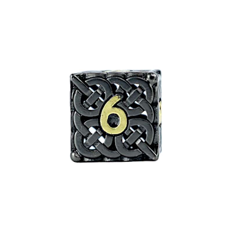 LPG Dice RPG Set Hollow Celtic - Black and Gold