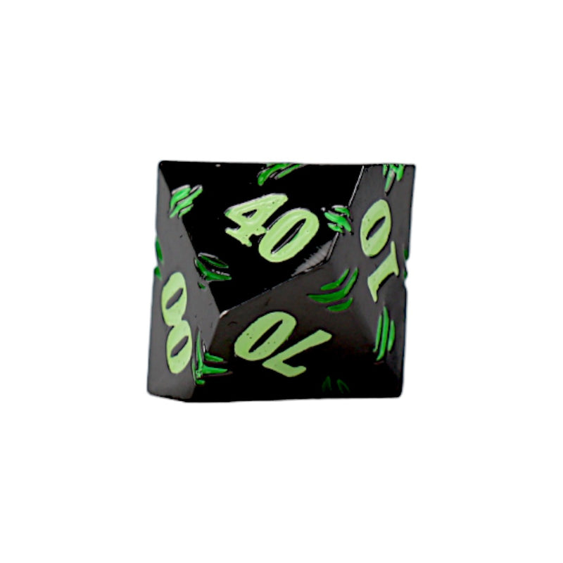 LPG Dice RPG Set Inscripted Dragon Green