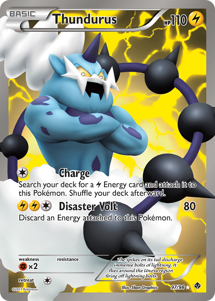 Thundurus (97/98) [Black & White: Emerging Powers] (GGMC)