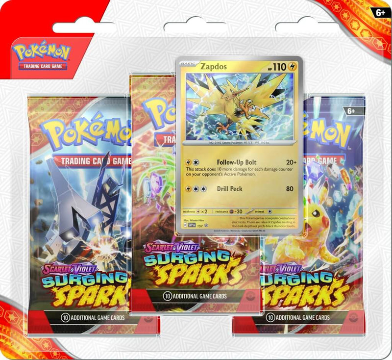 POKÉMON TCG Surging Sparks - Three Booster Blister