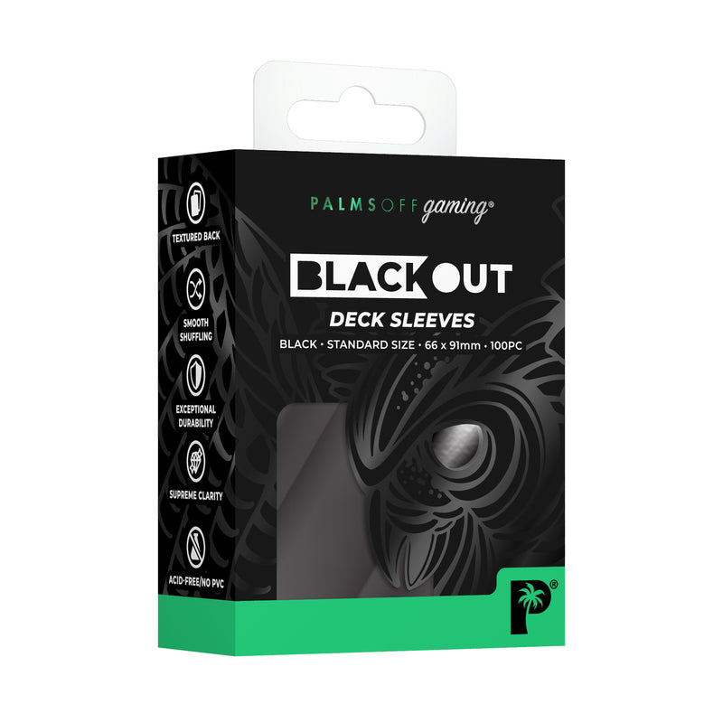 Palms Off Gaming Blackout Deck Sleeves - Standard Size