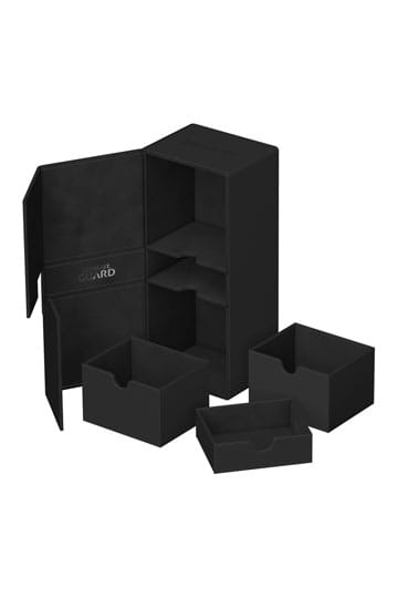 Ultimate Guard Twin Flip n Tray 266+ XenoSkin Monocolor Black Deck Box