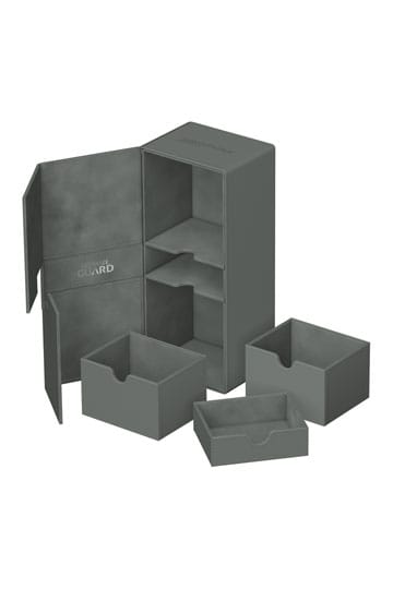 Ultimate Guard Twin Flip n Tray 266+ XenoSkin Monocolor Grey Deck Box