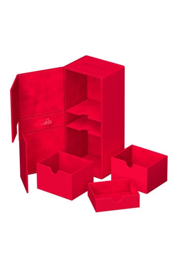 Ultimate Guard Twin Flip n Tray 266+ XenoSkin Monocolor Red Deck Box