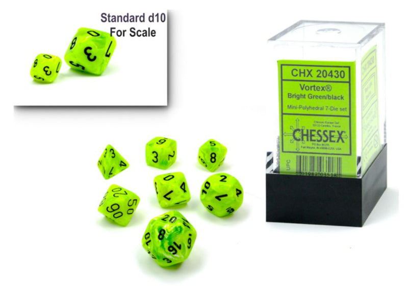 CHX 20430 Marble Mini Bright Green/Black 7-Die set