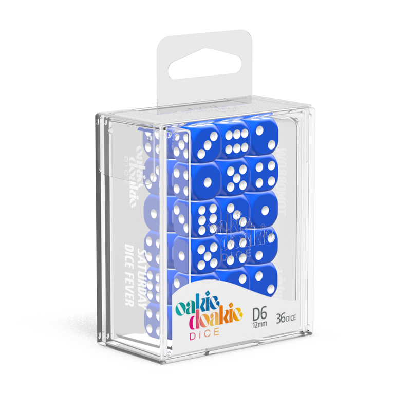 Oakie Doakie Dice D6 12 mm Solid - Blue (36)