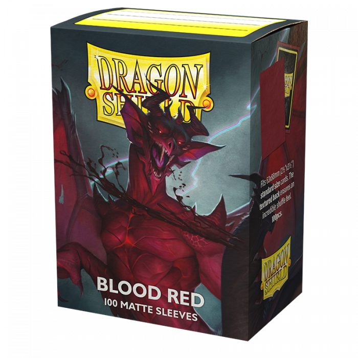 Dragon Shield - Box 100 - Blood Red MATTE