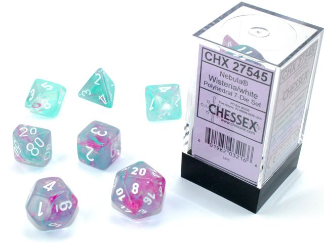 CHX 27545 Nebula Polyhedral Wisteria/White Luminary 7-Die Set