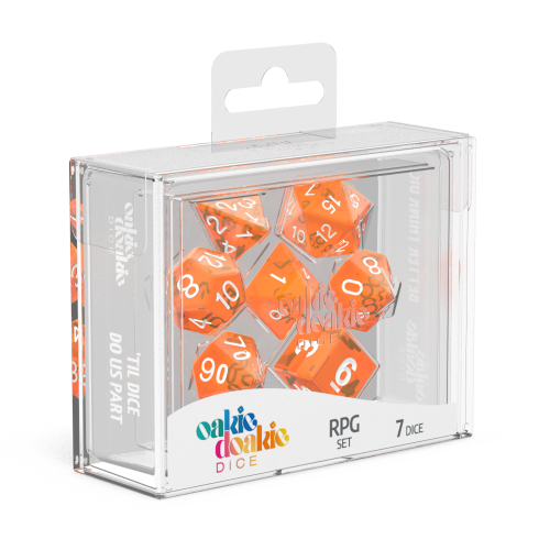 Oakie Doakie Dice RPG Set Translucent - Orange