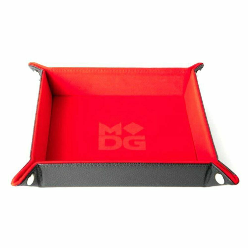 MDG Velvet Folding Dice Tray - Red