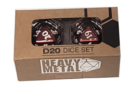 Ultra Pro Heavy Metal D20 2-Dice Set – Red