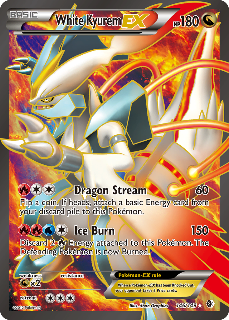 White Kyurem EX (146 Full Art) [Boundaries Crossed] (GGMC)