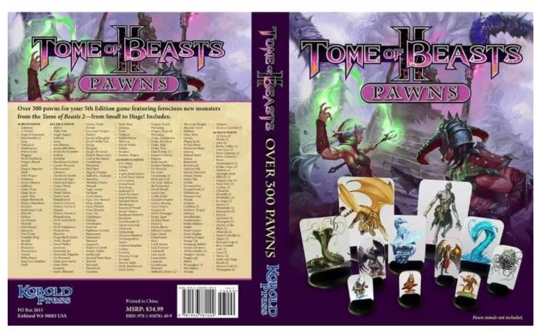 Kobold Press Tome of Beasts 2 Pawns for 5th Edition