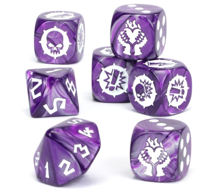 Blood Bowl Dark Elf Team Dice Set