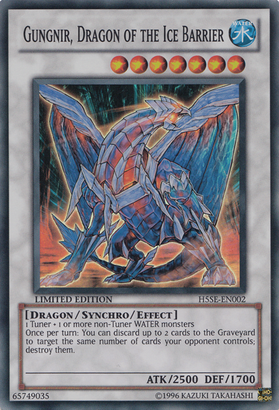 Gungnir, Dragon of the Ice Barrier [H5SE-EN002] Super Rare