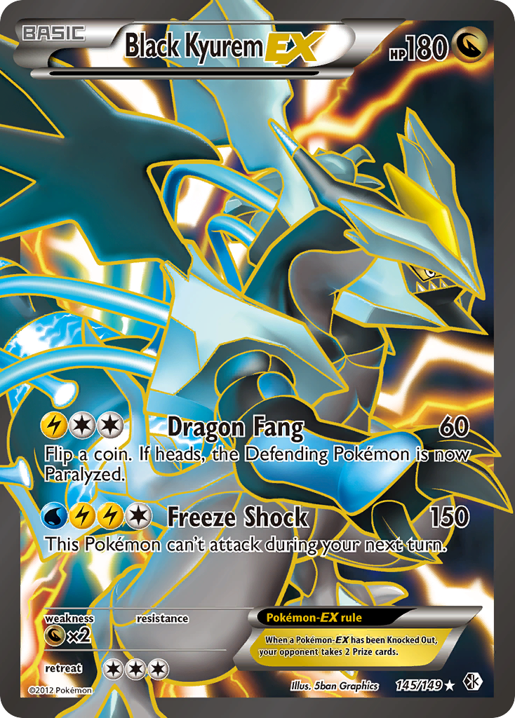 Black Kyurem EX (145 Full Art) [Boundaries Crossed] (GGMC)